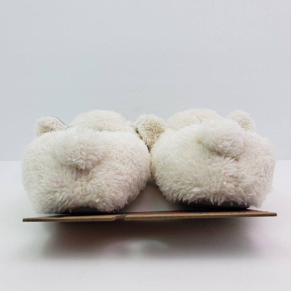 NEW Dearfoams Rowan Polar Bear Critter Kids Size 2/3 White Closed Back Slippers - Picture 5 of 7